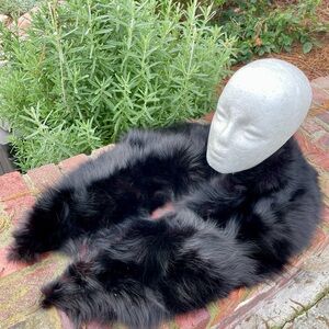 Fluffy Fox Fur Wrap Collar or Stole Vintage Hollywood Glamour Rocker Chic